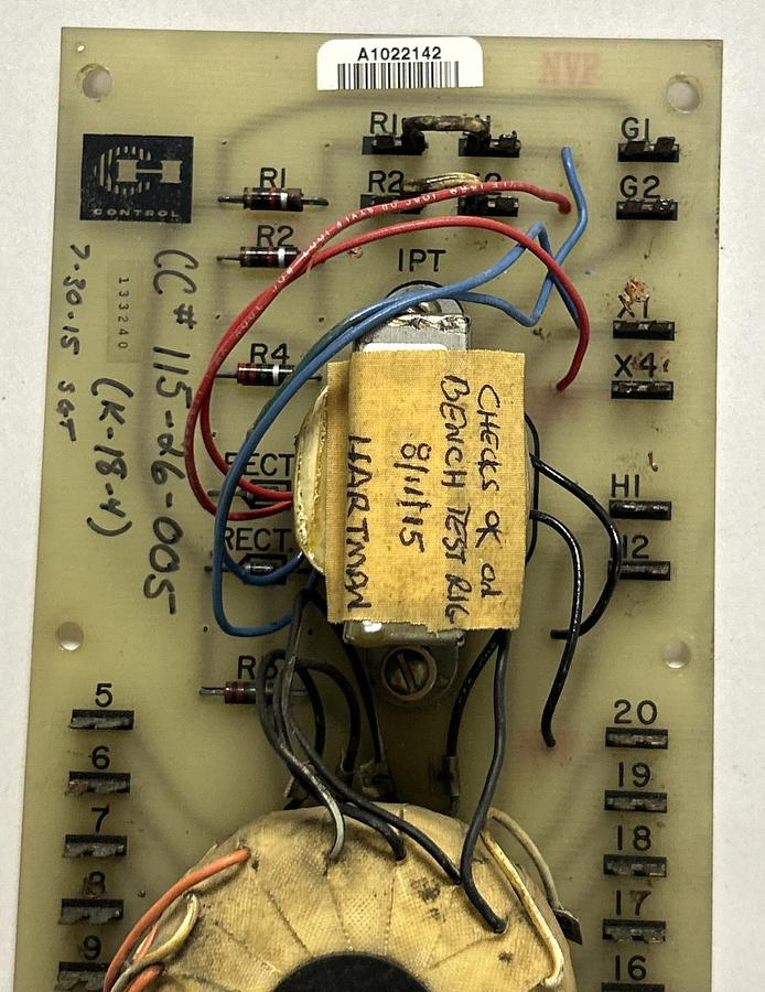 Used CUTLER HAMMER,58-3516,FIRING AMP CONTROL WINDINGS CIRCUIT BOARD