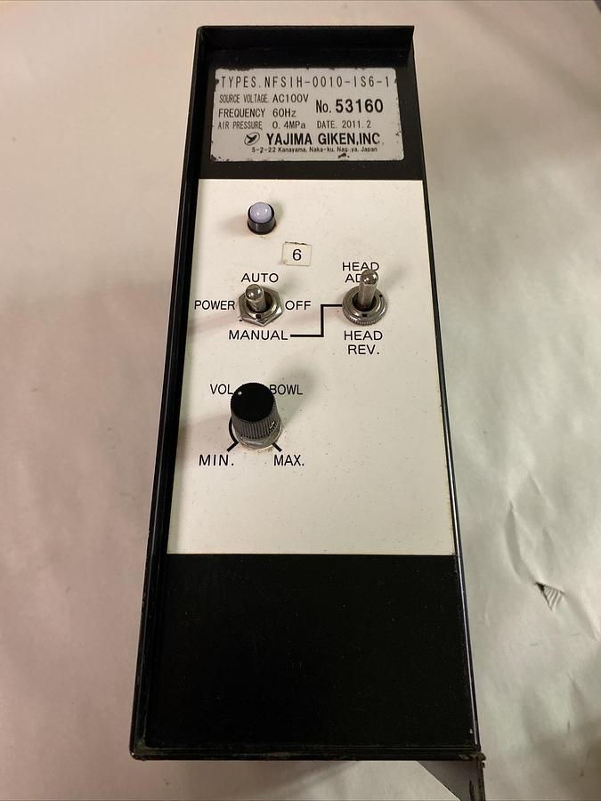 Used YAJIMA GIKEN,NFSIH-0010-IS6-1,Nut Feeder Controller