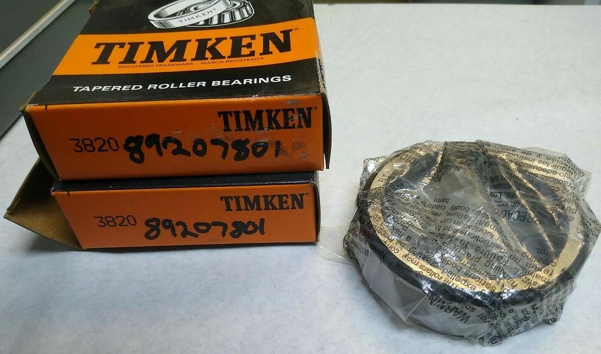 Used Timken,3820,Tapered Rolling Bearing Cup Lot Of 2 NOS