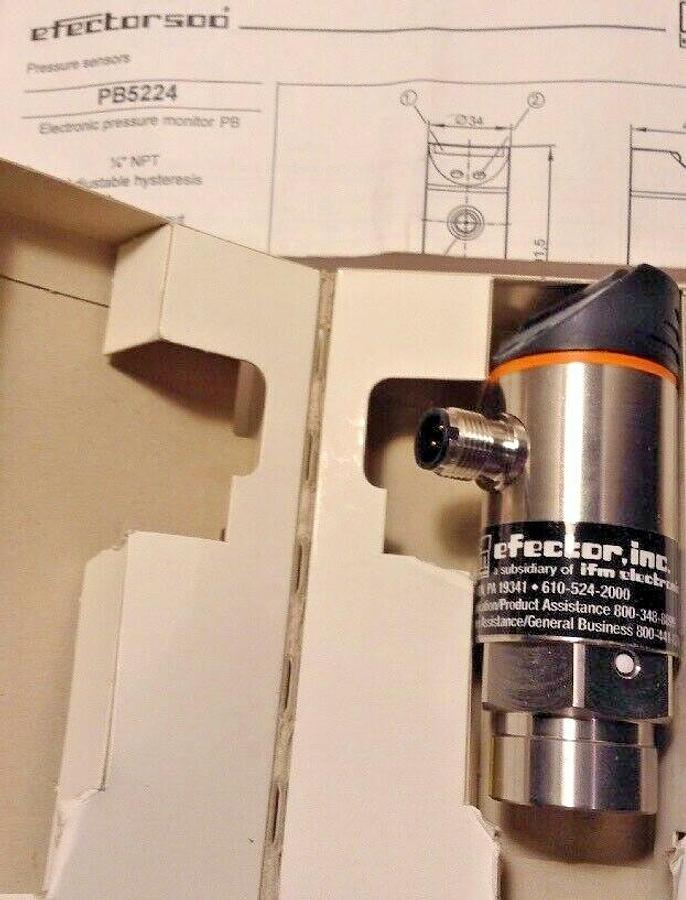 IFM Efector,PB5224,500 Pressure Sensor Stainless Steel