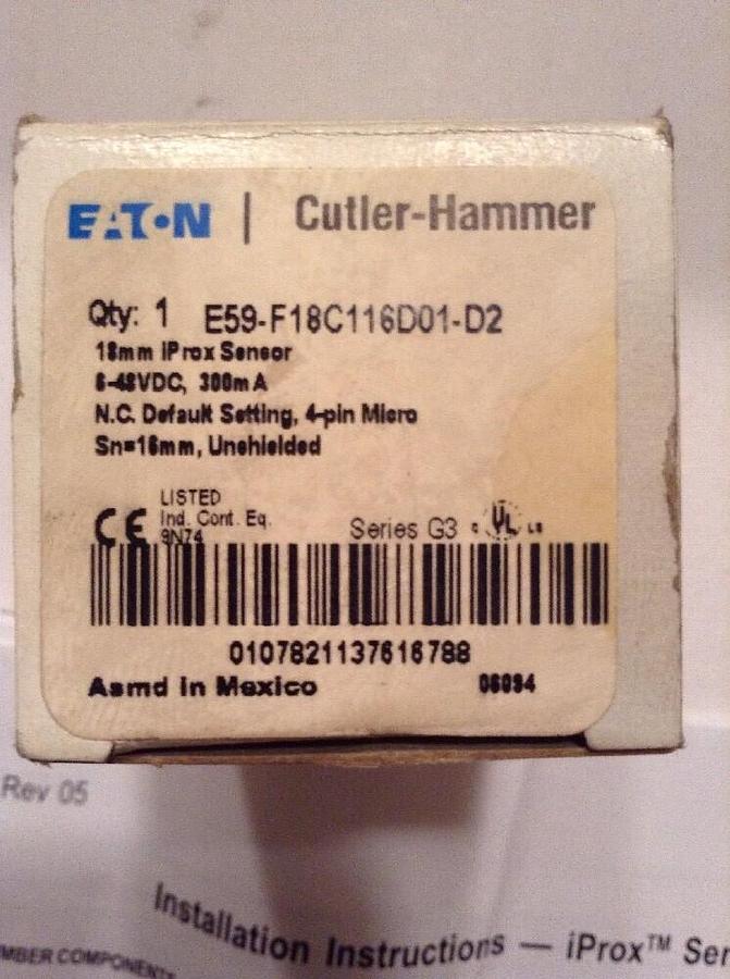 Eaton Cutler-Hammer,E59-F18C116D01-D2,iProx Sensor
