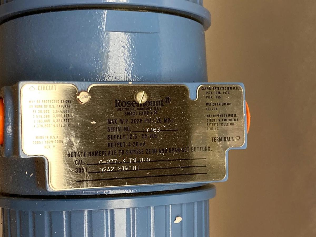 Rosemount,3051D2A21S1M1B1,Pressure Transmitter 3626 PSI 25mpA