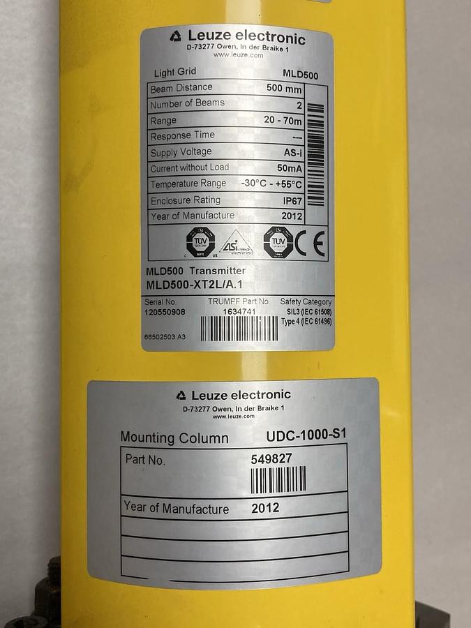 Leuze Electronic,MLD500-XT2l/A.1,Photoelectric Sensor 500mm 20-70m 50mA