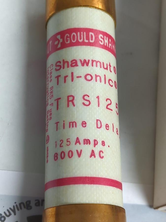 GOULD SHAWMUT,TRS125R,TRI-ONIC 125 AMP FUSE NOS