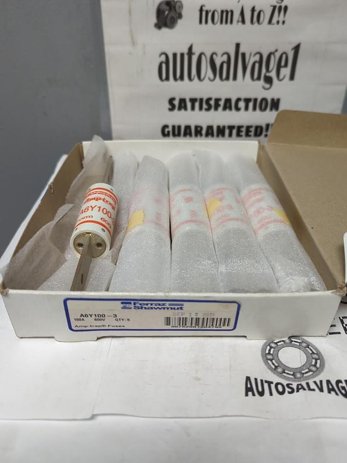 FERRAZ SHAWMUT,A6Y100-3,AMP TRAP 100 AMP FUSES BOX OF 5 NEW