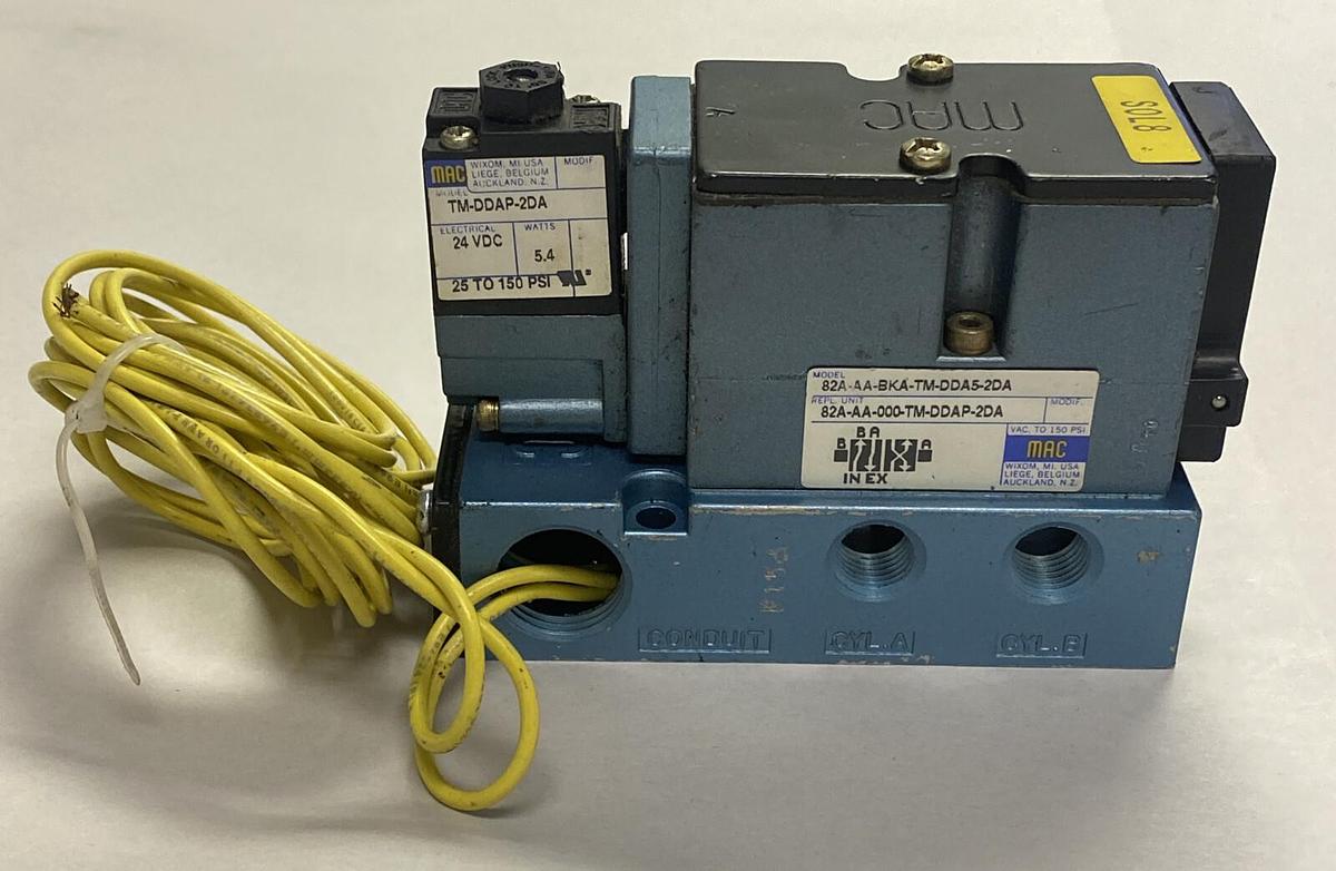 Used MAC VALVES,82A-AA-BKA-TM-DDA5-2DA, SOLENOID VALVE