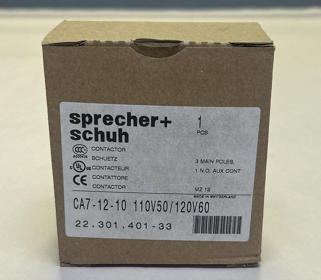 Used SPRECHER & SCHUH,CA7-12-10-120,CONTACTOR NEW