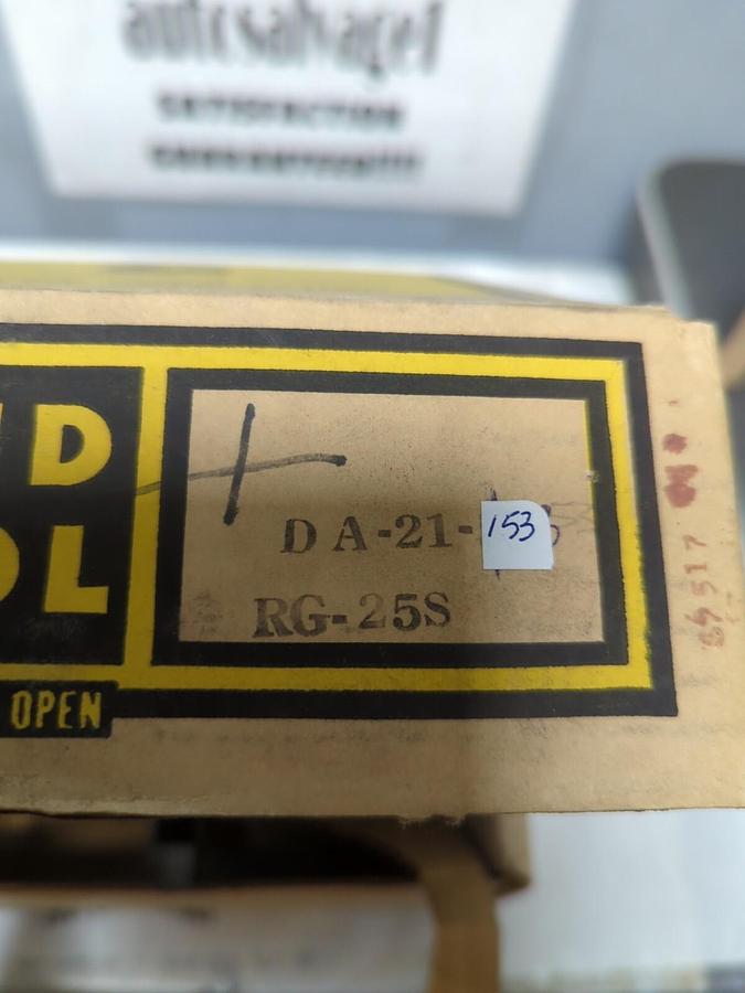 MERCOID CONTROL,DA-21-153 RG-25S,PRESSURE SWITCH NOS