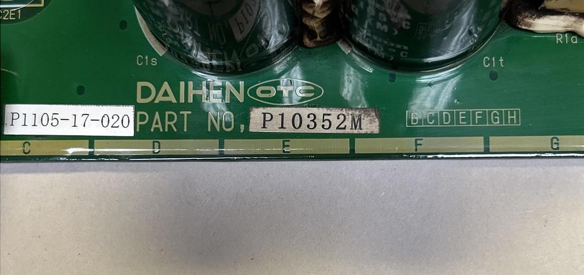 Used DAIHEN OTC,P10352M,DP400 WELDER CIRCUIT BOARD