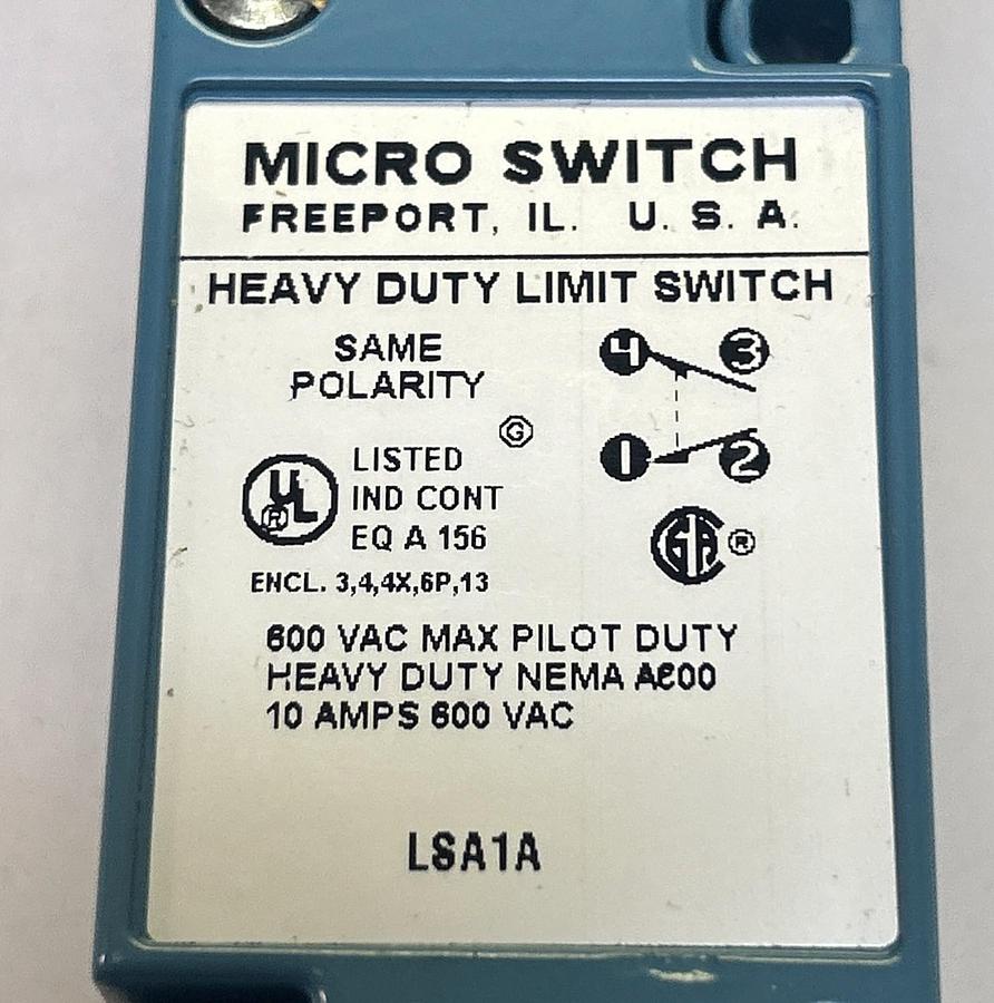 HONEYWELL,LSA1A,MICRO SWITCH LIMIT SWITCH NOS