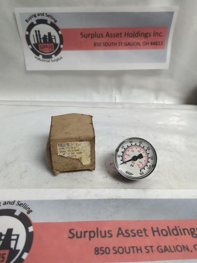 WIKA,111.12,PRESSURE GAUGE 2 INCH FACE 150 PSI NOS
