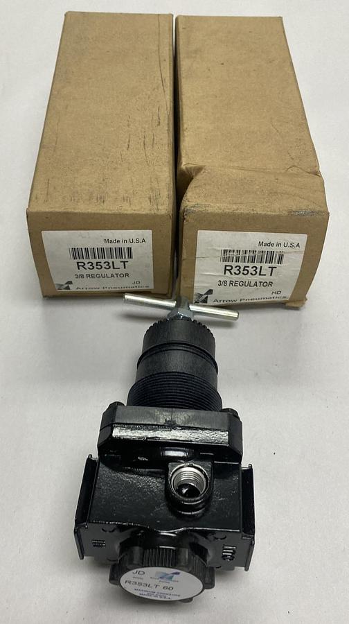 Used Arrow Pneumatics,R353LT-60,Air Regulator 3/8 INCH 0-300PSI Lot Of 2 NOS