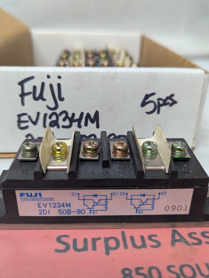 Used FUJI,EV123M,TRANSISTOR MODULE LOT OF 5 PRE-OWNED