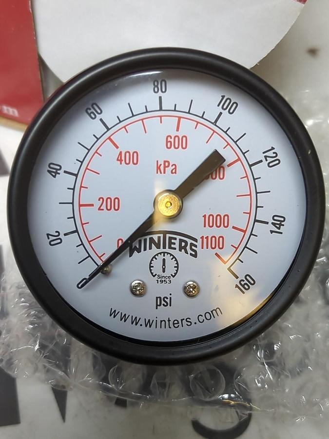 WINTERS,PEM1408,PRESSURE GAUGE 2 INCH 1/8 INCH NPT NEW