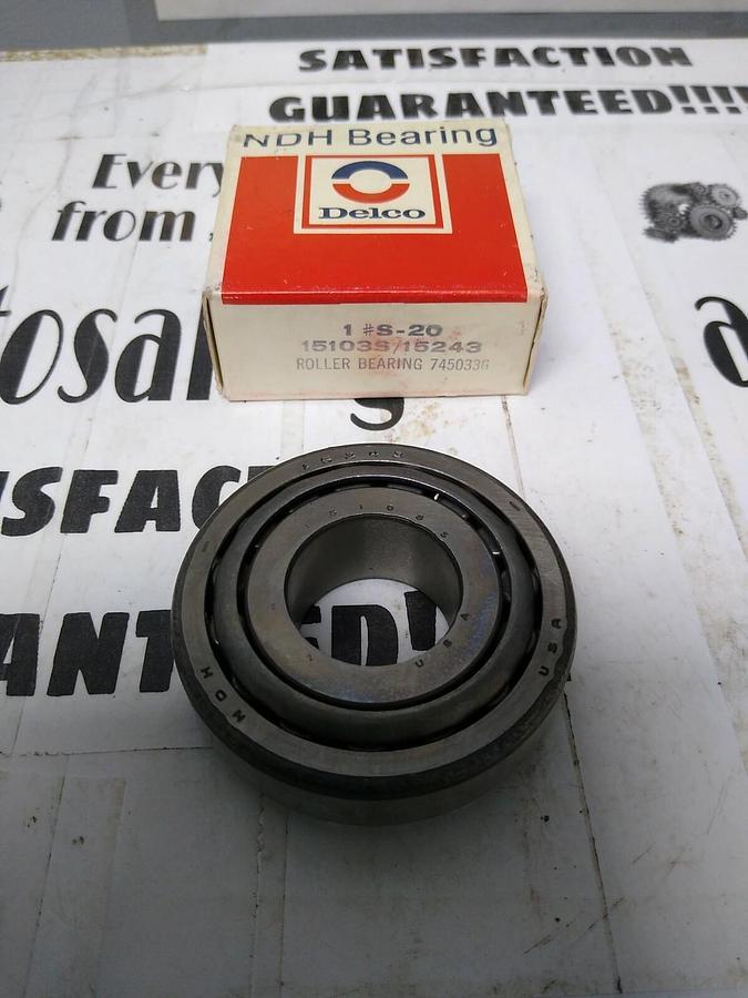 Used Delco NDH,#S-20 15103S/15243,Roller Bearing NOS