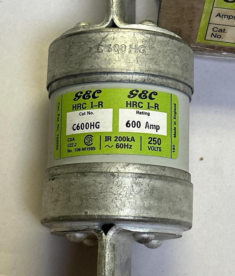 G&C,C600HG,FUSE 600A 250V NOS