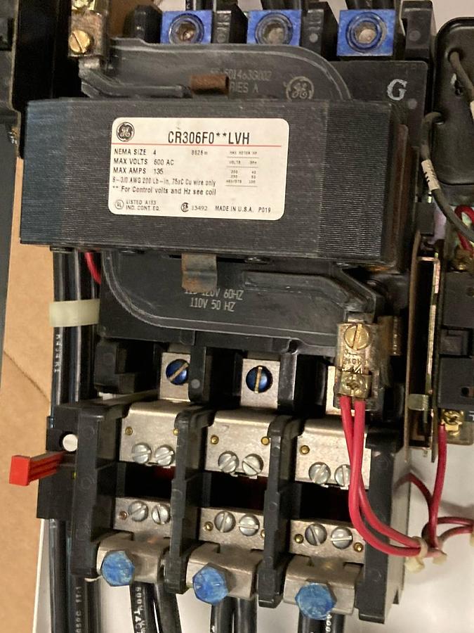 Used GE,Model 8000 Type FVNR,Size 4 Evolution FUSED Starter MCC Bucket 480V 100A