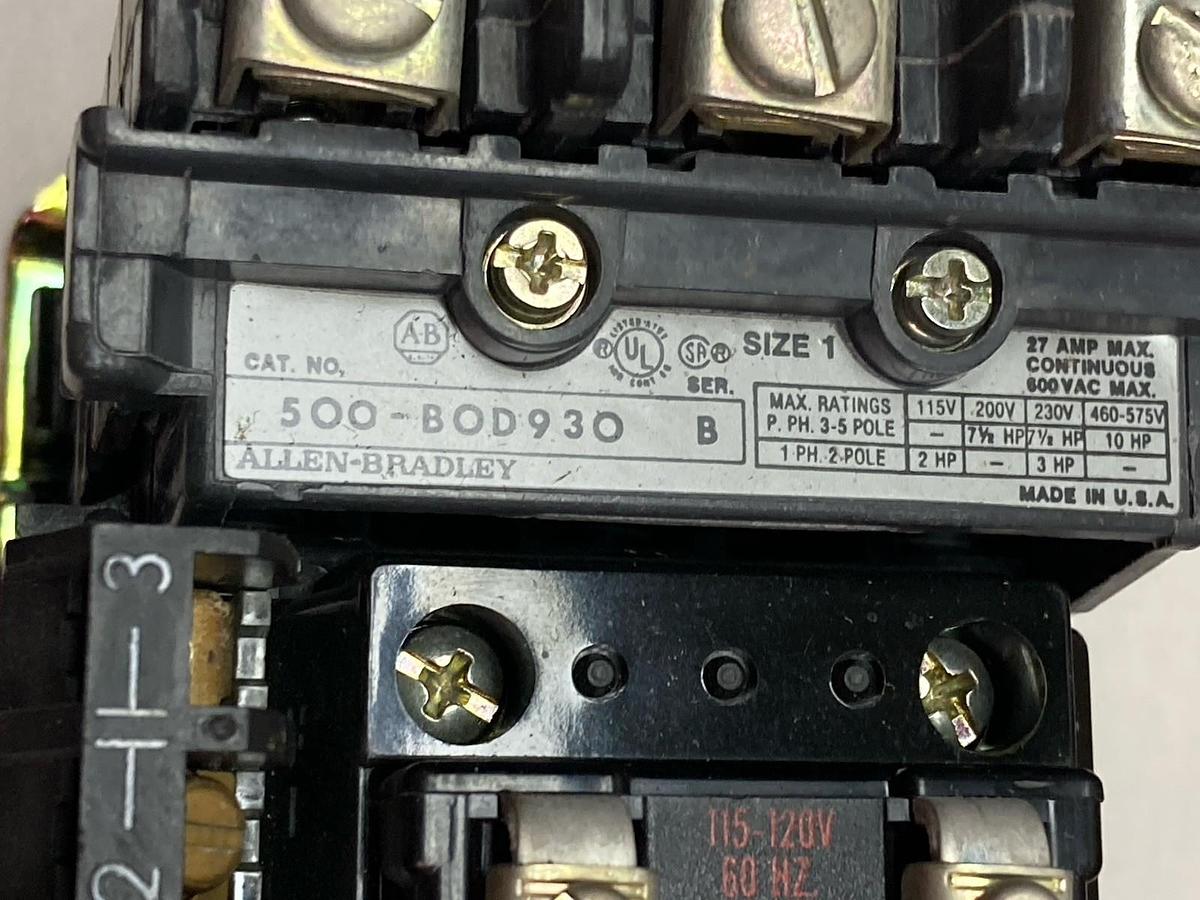 Used Allen Bradley,500F-BOD930,Ser B Contactor