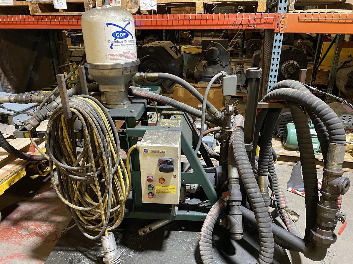Used ACORN,S00552,Centrifugal Oil Filteration Separator Unit 5hp 40gpm 460v 3ph