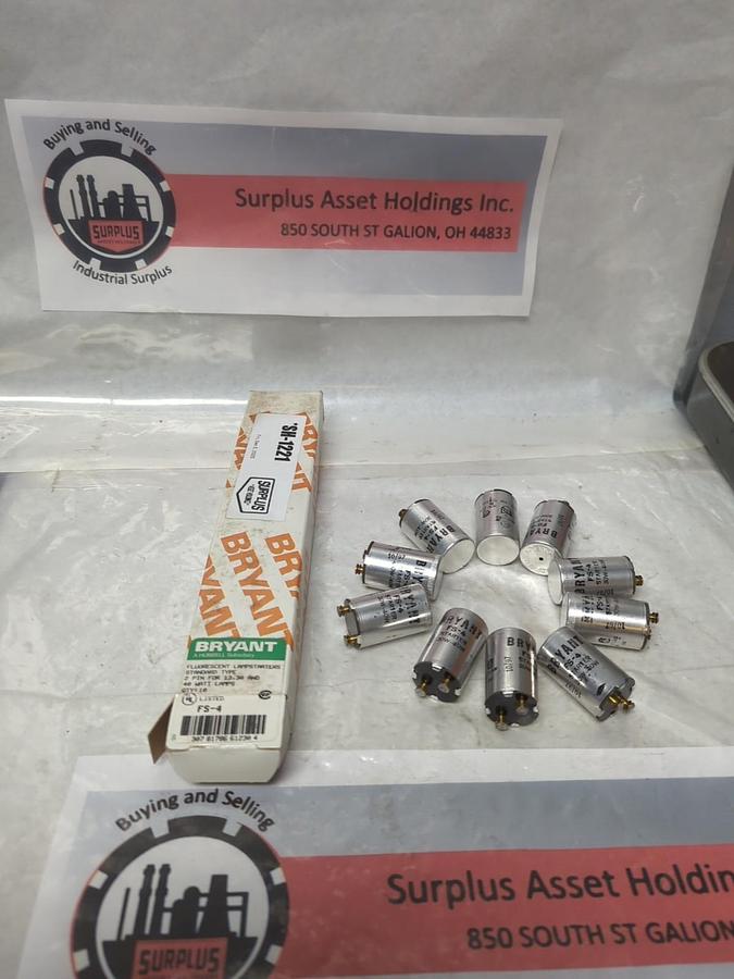 HUBBELL BRYANT,FS-4,FLUORESENT LAMPSTARTERS STANDARD TYPE 2 PIN PACK OF 10 NOS