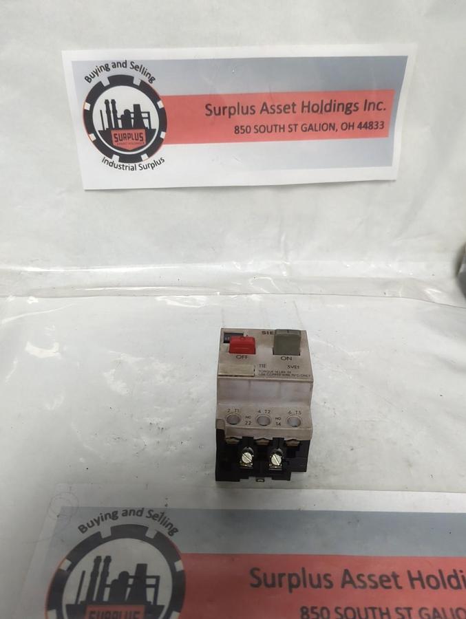 Used SIEMENS,3VE1010-2K,MOTOR STARTER PRE-OWNED