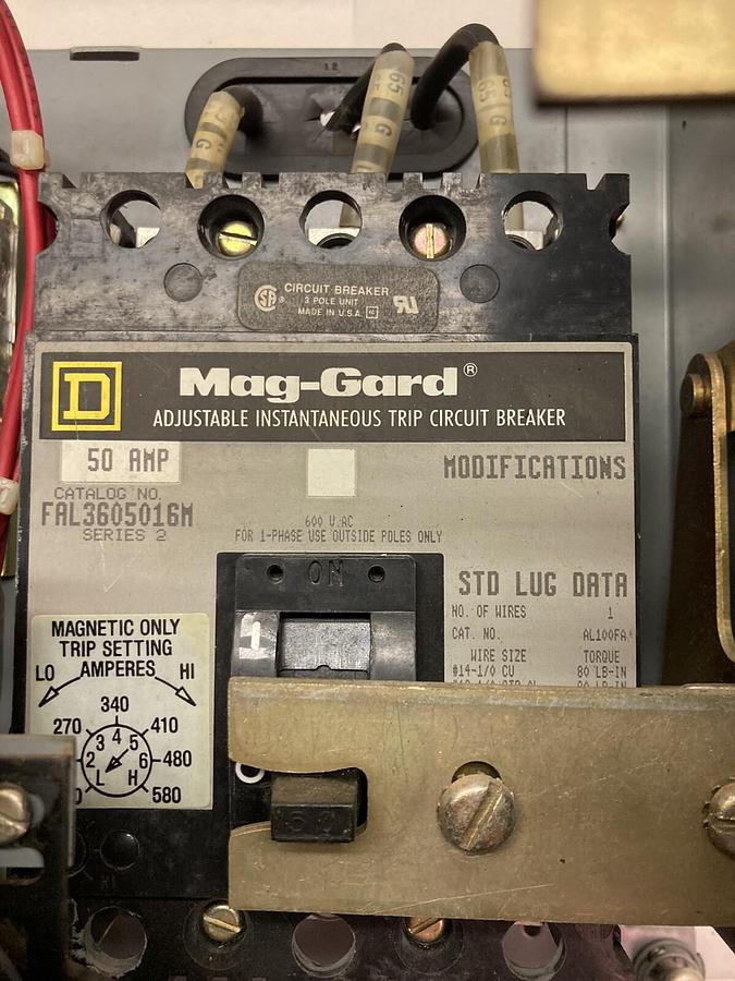 Used Square D,8998-ED401,Size 2 MCC Starter Bucket 25Hp 420V