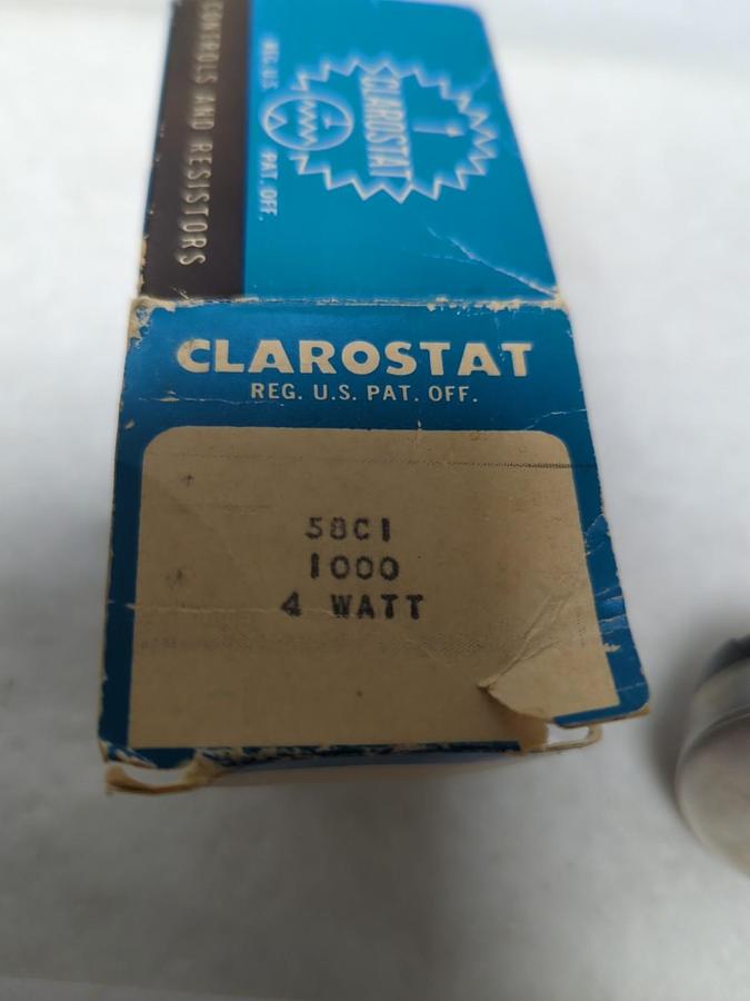 CLAROSTAT,58C1,POTENTIOMETER 4 WATT NOS
