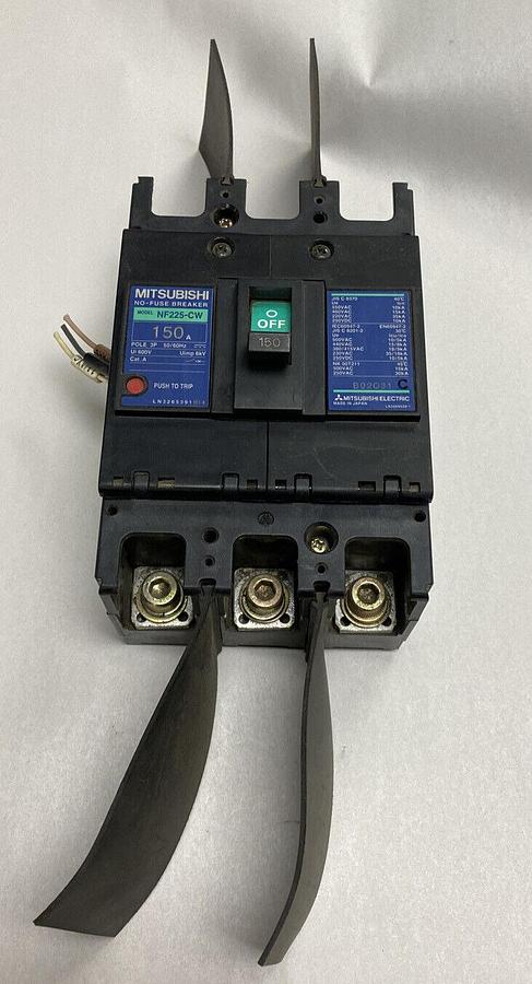 Used Mitsubishi,NF225-CW,Circuit Breaker 150A 600V 3P