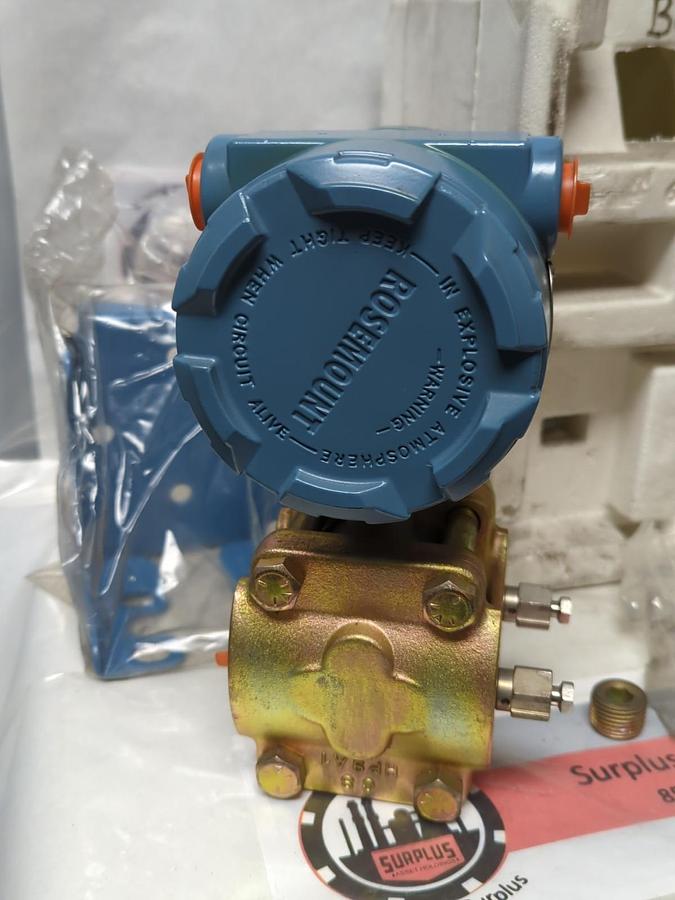 ROSEMOUNT,1151DP3S12B1,PRESSURE TRANSMITTER 2000PSI 4-20MA 0 TO 10 IN H20 NOS