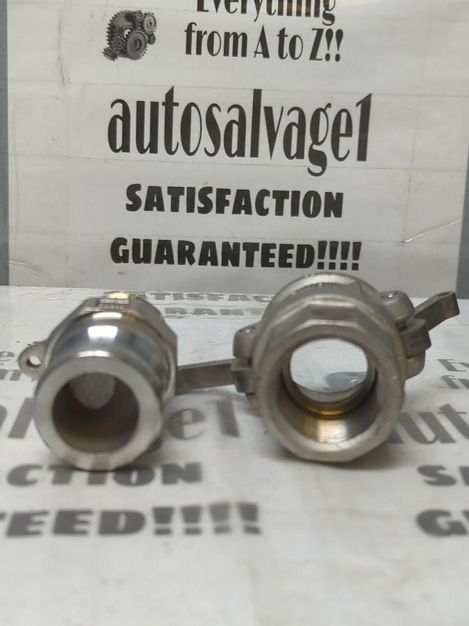 DIXON ANDREWS,100-D,1 INCH F-100 STAINLESS STEEL COUPLING-COUPLER SET NOS