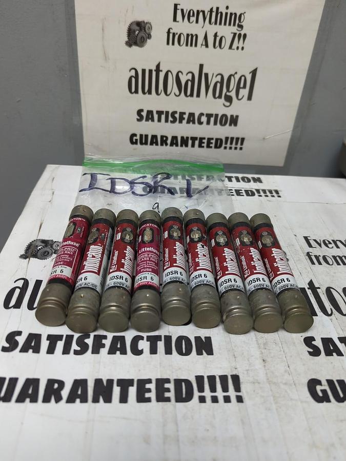 LITTELFUSE,IDSR-6,INDICATOR 6 AMP FUSES LOT OF 9 NOS