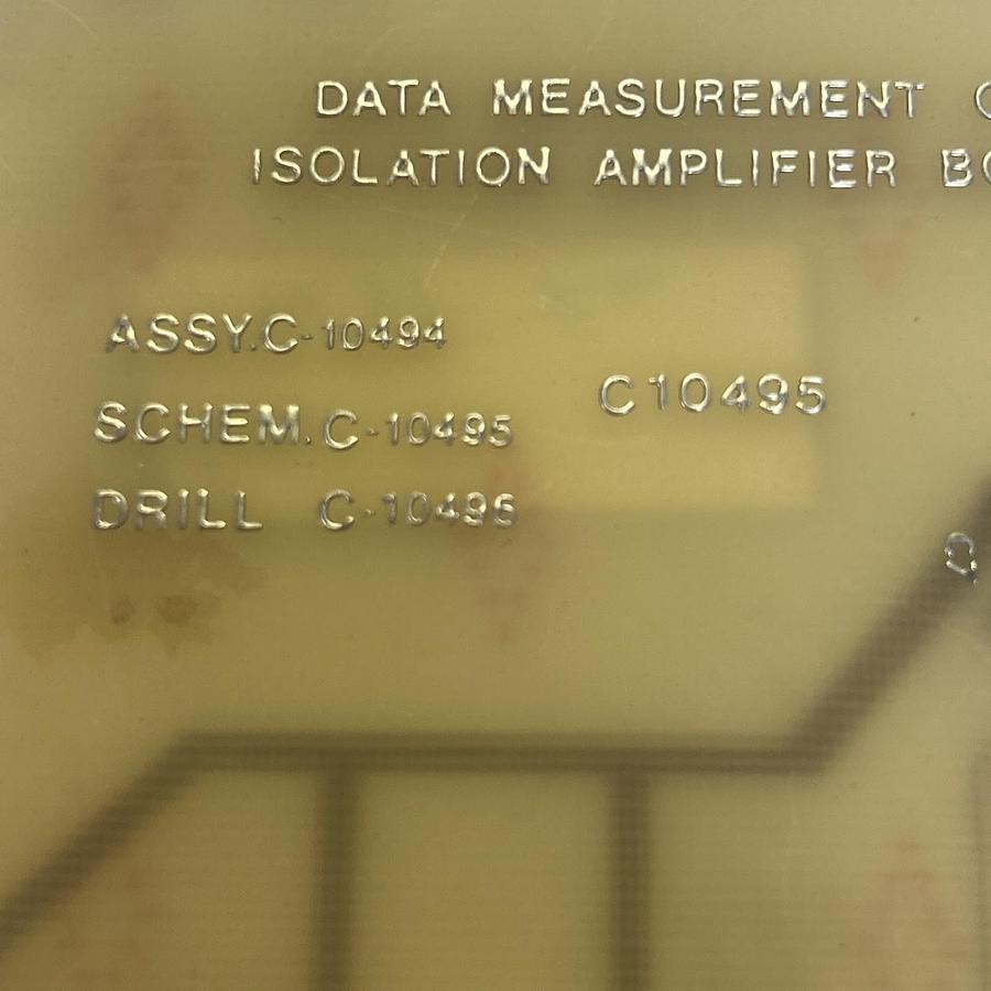 Used DATA MEASUREMENT CORP,C10495,ISOLATION AMPLIFIER BOARD