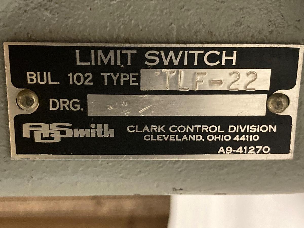 Used AO Smith,TLF-22,Limit Switch Control