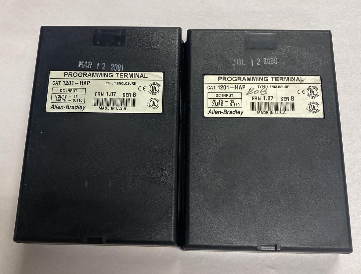 Used ALLEN BRADLEY,1201-HAP SER. B FRN 1.07, PROGRAMMING TERMINAL Lot Of 2