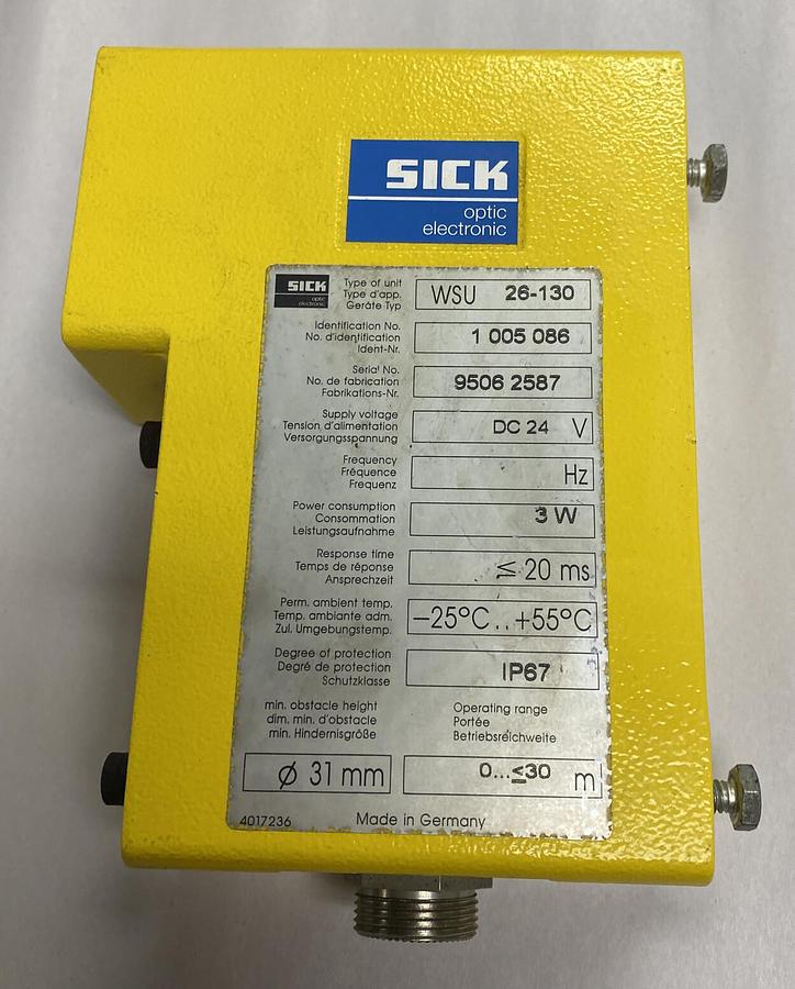 Used SICK,WSU 26-130,PHOTOELECTRIC SENDER UNIT