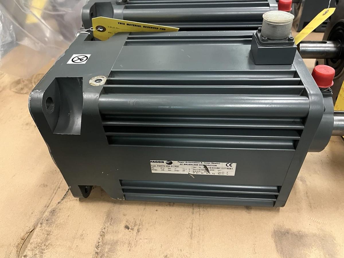 Used FAGOR,FXM74.20A.E1.000,AC BRUSHLESS SERVO MOTOR