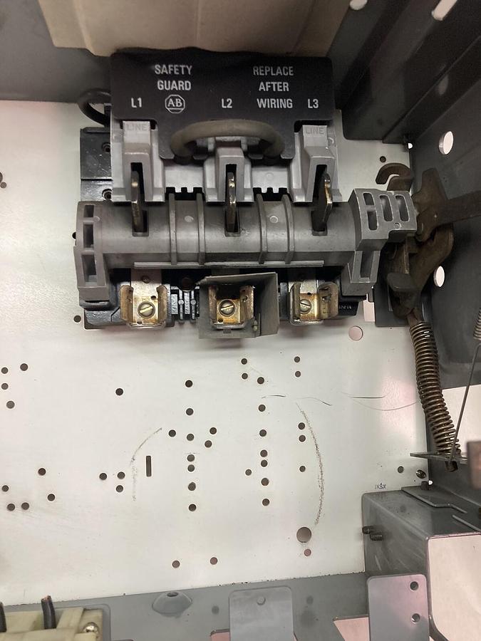 Used Allen-Bradley,2100 2192F,30 Amp 12 Inch Fused MCC Disconnect Feeder Bucket