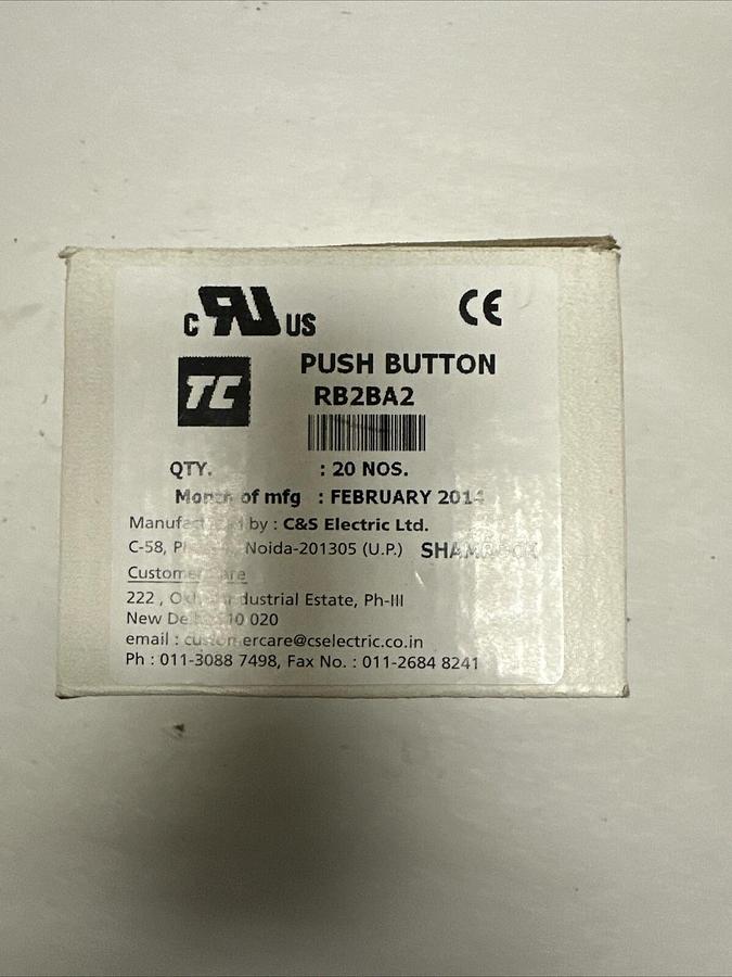 Shamrock,RB2BA2,Pushbuttons Box of 20 NEW