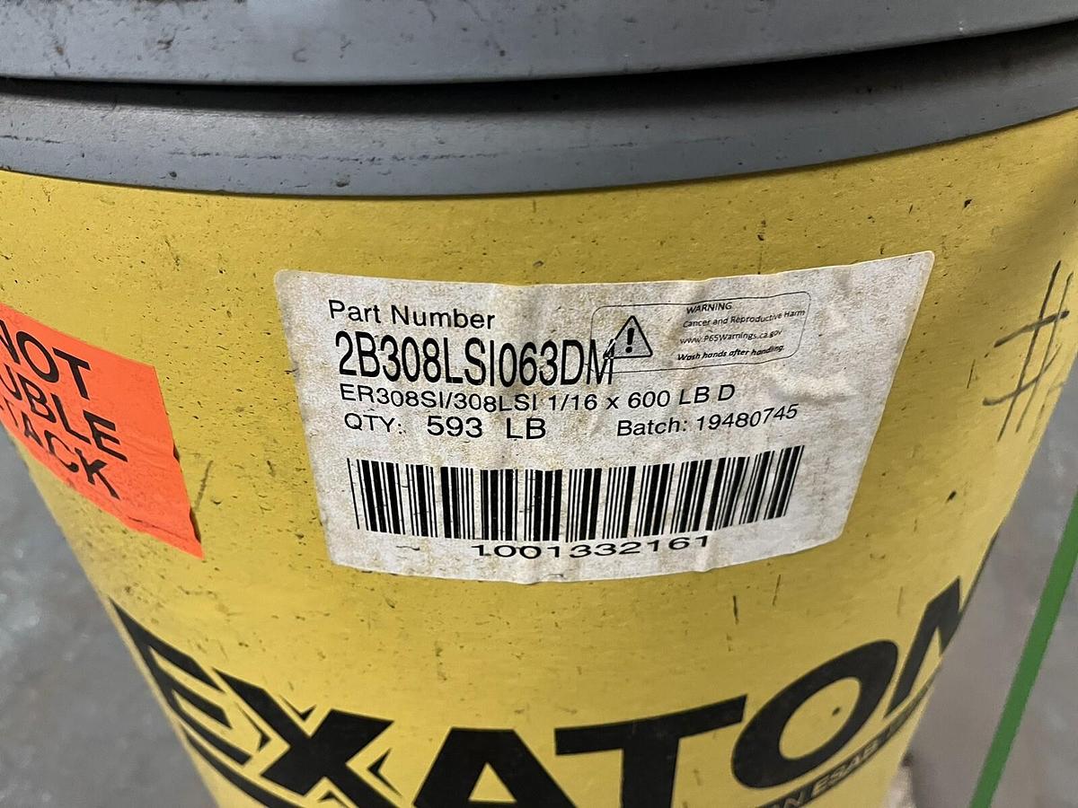 Used EXATON,2B308LSI063DM,SANDVIK SS MIG WELDING WIRE ER308SI/308LSI 1/16" 593LBS