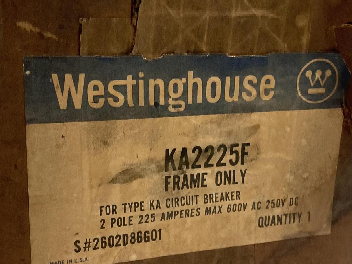 Used Westinghouse,KA2225F,Circuit Breaker 2 Pole 225A Max