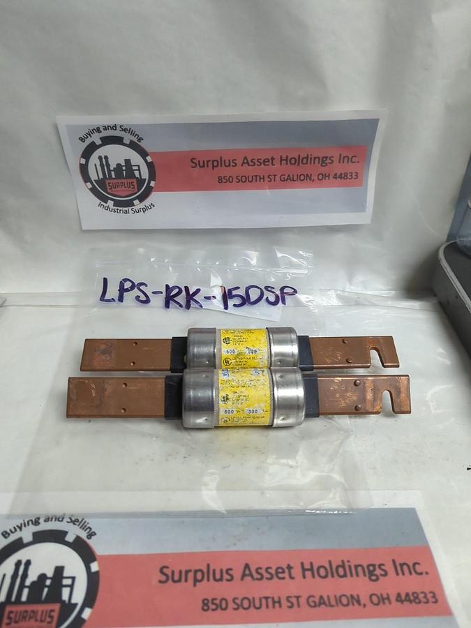Used COOPER BUSSMANN,LPS-RK-150SP,LOW-PEAK 150 AMP FUSE LOT OF 2 PRE-OWNED