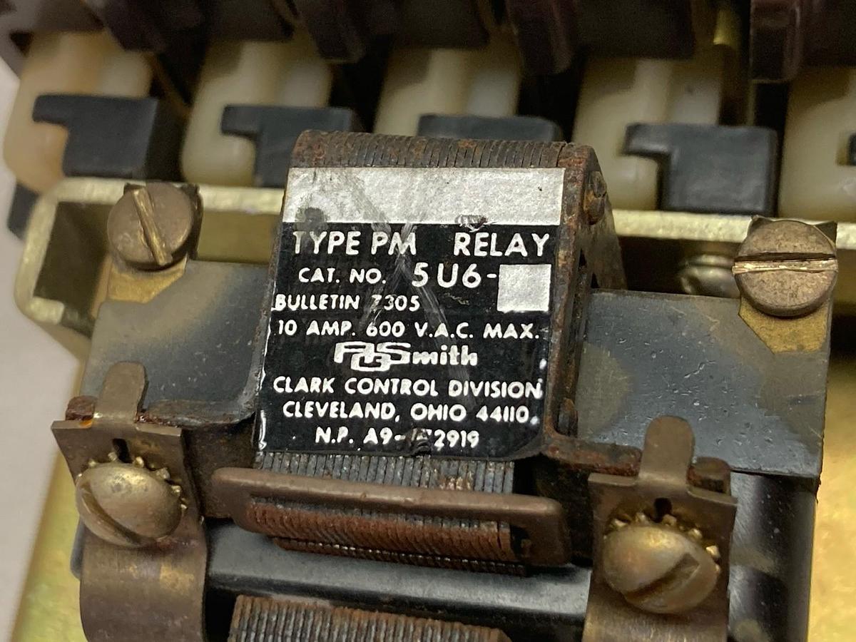 Used AO Smith,5U6-76,Relay Bulletin 7305 Type PM 110-120V Coil