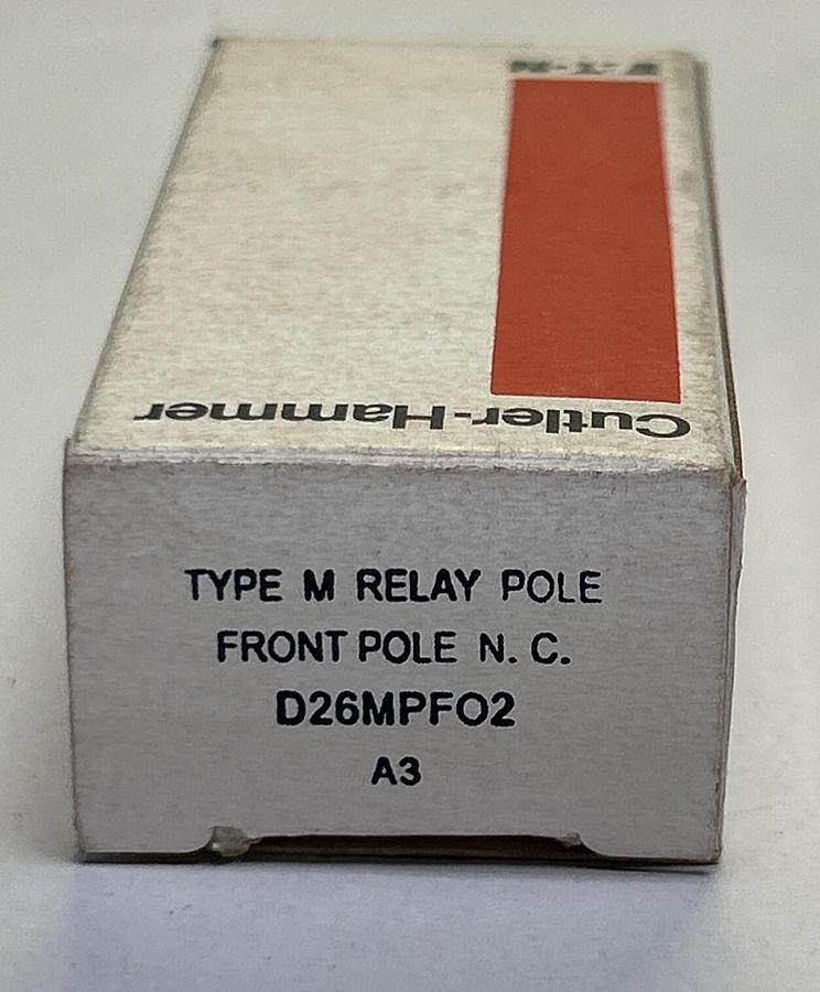 Used CUTLER HAMMER,D26MPF02,CONTROL RELAY NEW