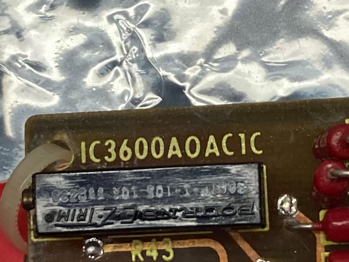 Used General Electric,IC3600A0AC1C,Operational Amplifier
