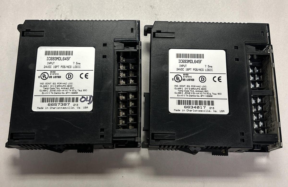 Used GE FANUC,IC693MDL645F,INPUT MODULE LOT OF 2