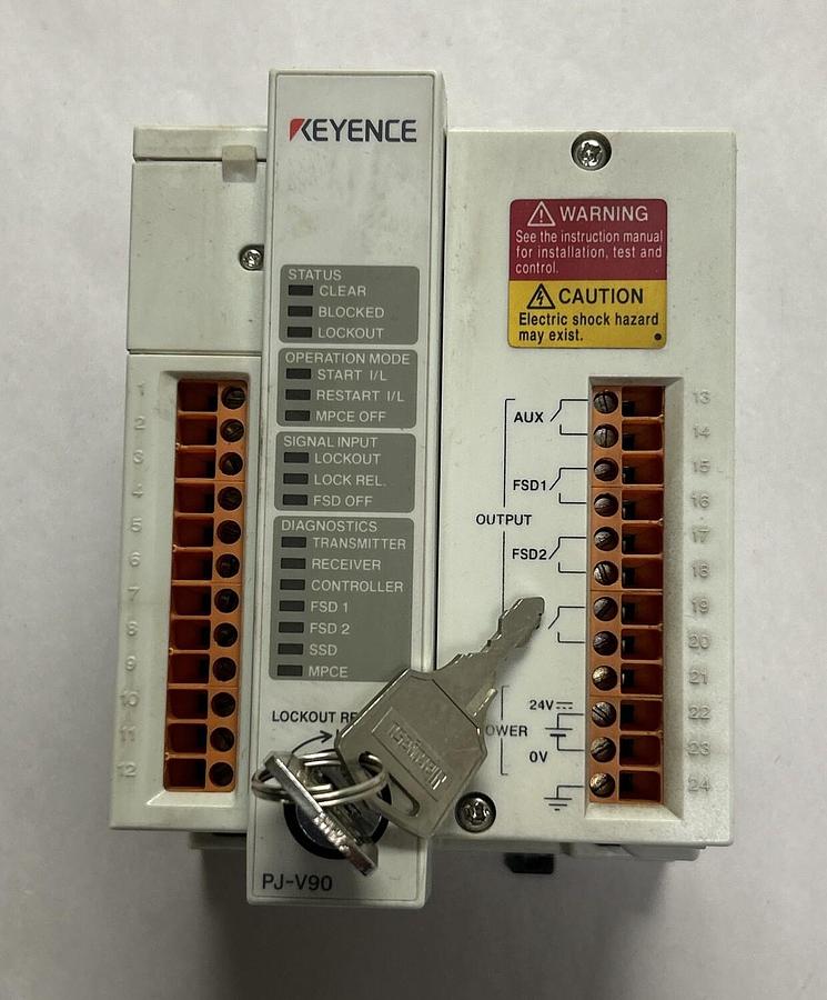 Used KEYENCE CORP,PJ-V90,PHOTOELECTRIC SENSOR BASE CONTROLLER