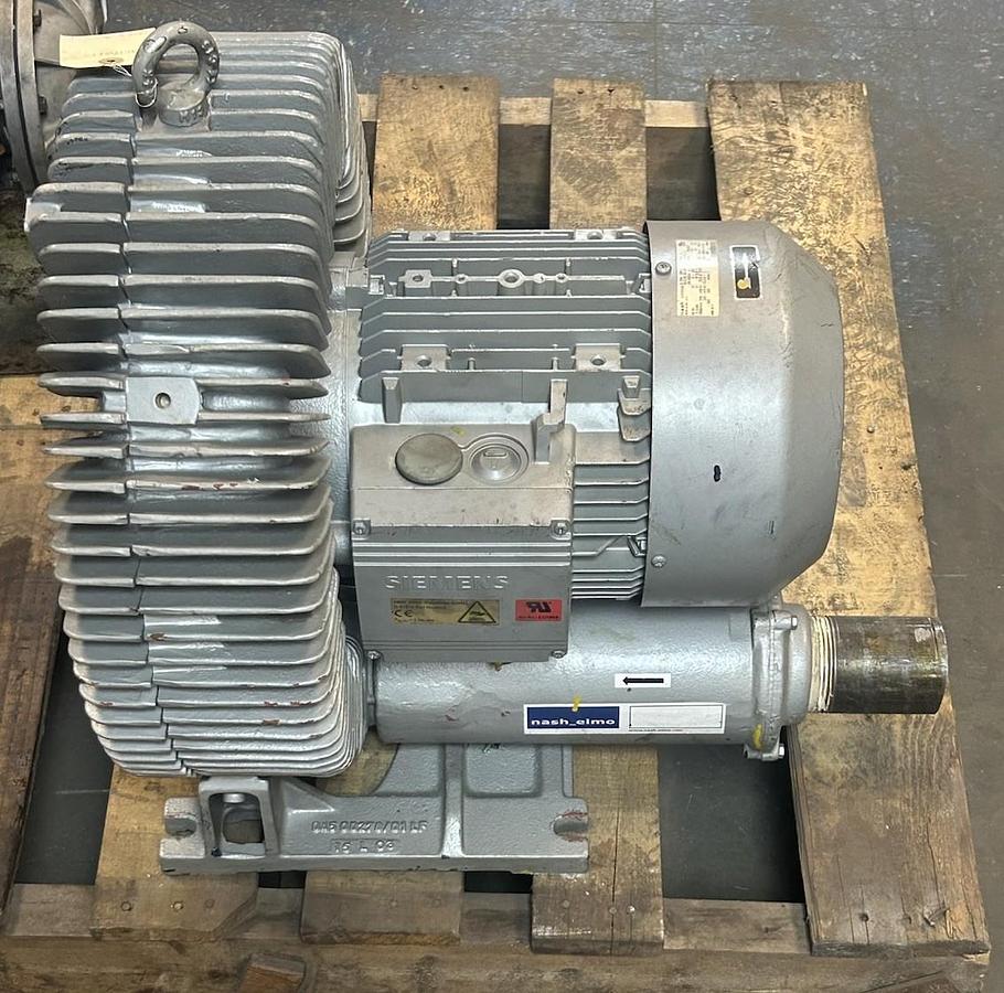 Used SIEMENS NASH ELMO,2BH1800-7AH16-Z,REGENERATIVE BLOWER 6.3KW 220-480V 3PH