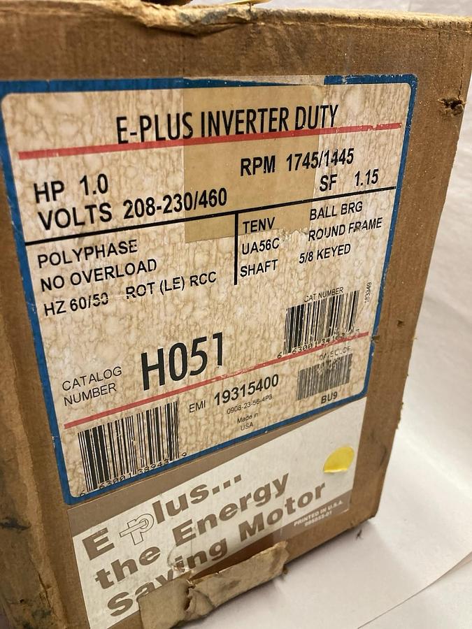 AO Smith Century,H1051,Motor 1HP 208-230/460V 1745/1445rpm