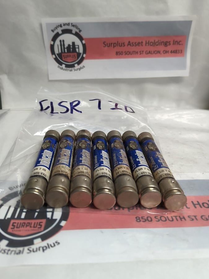 Used LITTELFUSE,FLSR7ID,INDICATOR 7 AMP FUSE LOT OF 7 PRE-OWNED
