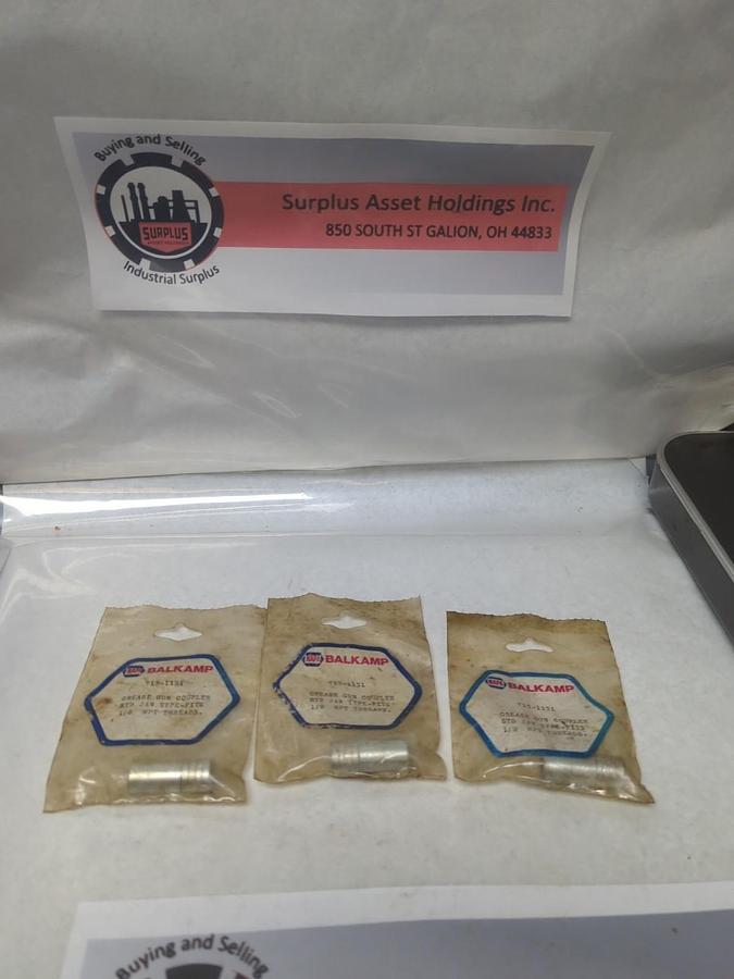 NAPA,715-1151,GREASE GUN COUPLER 1/8 INCH NPT LOT OF 3 NOS